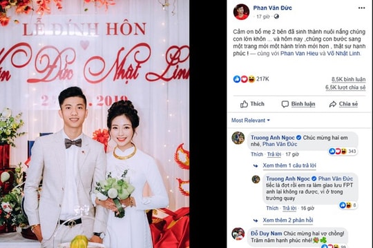 Lời cảm ơn sau lễ ăn hỏi của Phan Văn Đức và Nhật Linh gây 'sốt' mạng xã hội 