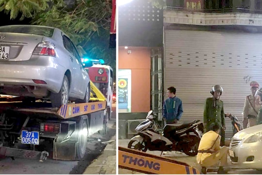 Thêm nhiều tài xế bị phạt vì dừng, đỗ xe sai quy định tại TP.Vinh     