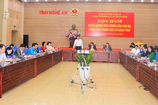 Đề cao vai trò nêu gương của người đứng đầu cấp ủy, lãnh đạo các cơ quan cấp tỉnh Nghệ An