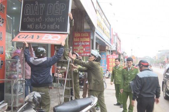 Các địa phương ở Nghệ An quyết liệt giải tỏa hành lang giao thông