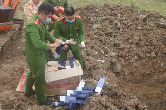 Tiêu hủy nhiều loại hàng hóa dịp Tết không rõ nguồn gốc