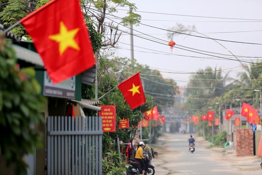 Những con đường rợp cờ hoa mừng Đảng, mừng Xuân ở Nghệ An