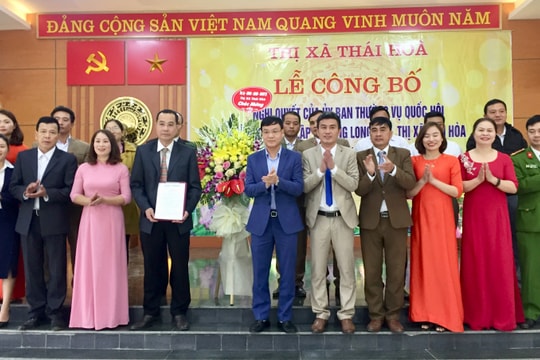 Hai đơn vị hành chính cấp xã đầu tiên ở Nghệ An chính thức công bố sáp nhập