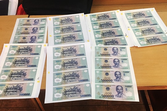 Phát hiện xưởng in tiền giả mệnh giá lớn