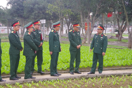 Bộ chỉ huy Quân sự tỉnh kiểm tra công tác tiếp nhận, huấn luyện chiến sỹ mới