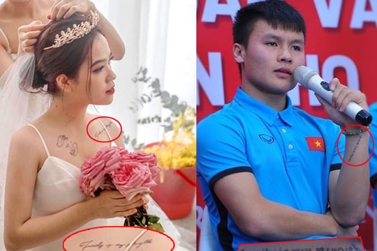 Quang Hải và hot girl xứ Nghệ có hình xăm đôi