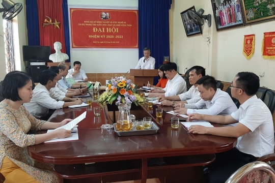 Chi bộ Trung tâm Nước sinh hoạt và Vệ sinh môi trường nông thôn đại hội nhiệm kỳ 2020 - 2022