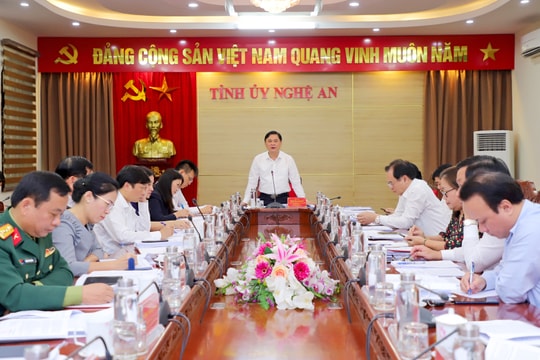 Ban Thường vụ Tỉnh ủy Nghệ An cho ý kiến dự thảo lần 1 báo cáo chính trị trình Đại hội Đảng bộ tỉnh