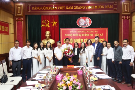 Đại hội Chi bộ Thời sự Chính trị - Văn xã Báo Nghệ An, nhiệm kỳ 2020 - 2022