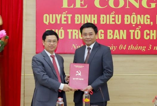 Nghệ An có tân Phó Trưởng ban Tổ chức Tỉnh ủy