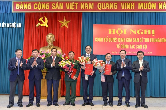 Ban Bí thư chuẩn y 3 Ủy viên Ban Thường vụ Tỉnh ủy Nghệ An