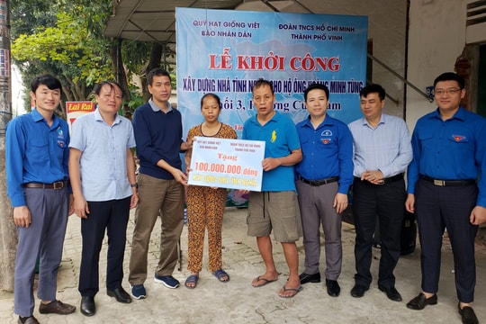 Báo Nhân Dân hỗ trợ xây dựng nhà tình nghĩa cho gia đình chính sách ở TP Vinh