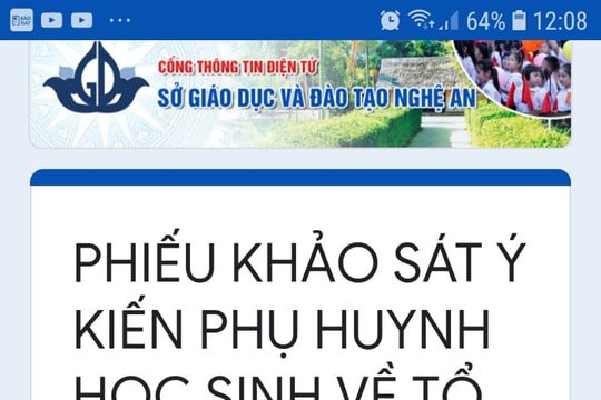 Đã có hơn 92.000 phụ huynh Nghệ An tham gia khảo sát về thời gian đi học trở lại