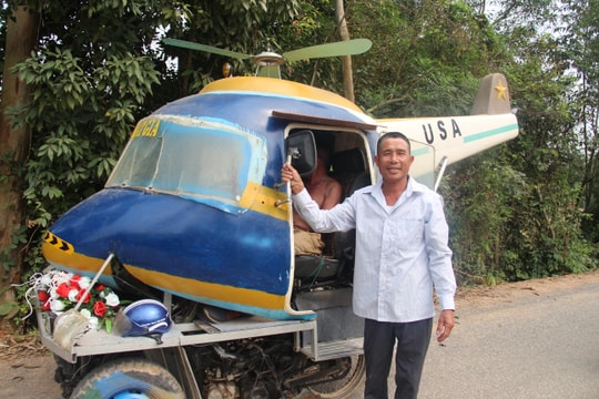 Nghệ An: Hoảng hồn 'trực thăng' chạy trên đường làng