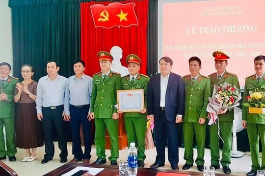 Đô Lương thưởng 3 chuyên án trấn áp cướp giật, vận chuyển ma túy và trộm cắp