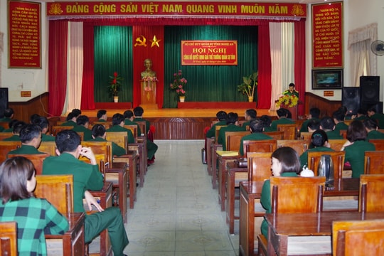Bộ CHQS tỉnh Nghệ An công bố quyết định giải thể Trường Quân sự tỉnh