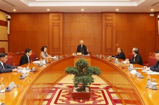 Tổng Bí thư, Chủ tịch nước Nguyễn Phú Trọng chủ trì họp Tiểu ban Nhân sự Đại hội XIII