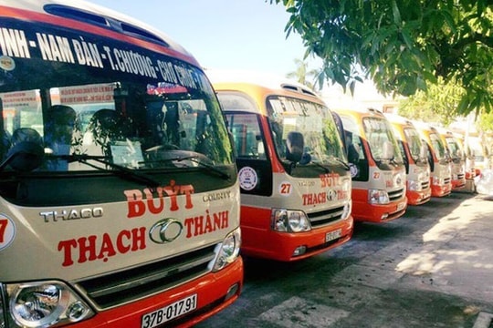 Hôm nay, xe buýt Thạch Thành tạm dừng hoạt động