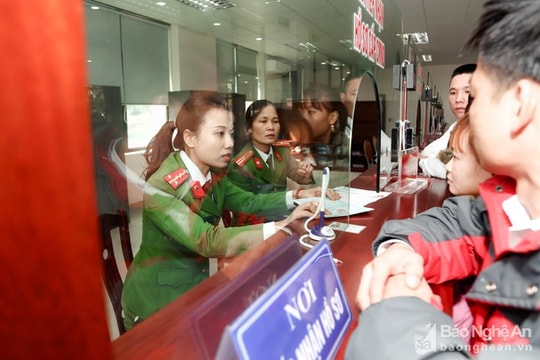 Tạm dừng tiếp nhận, xử lý hồ sơ tại Bộ phận một cửa Công an Nghệ An
