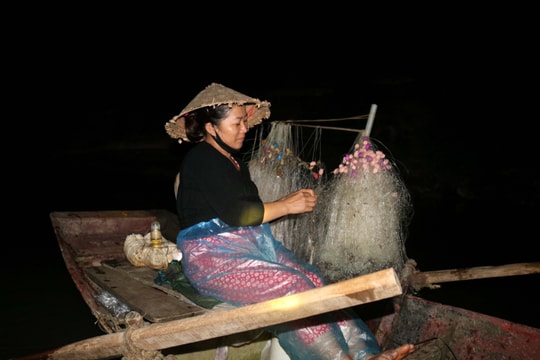 Người dân Nghệ An trắng đêm săn cá trên sông Lam
