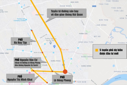 TP Vinh đầu tư chỉnh trang thêm 5 tuyến phố như phố đi bộ