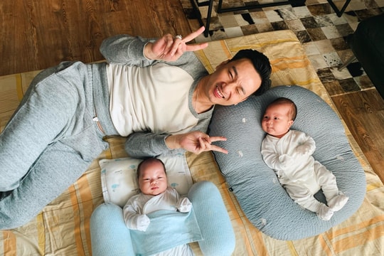 Người vợ bỏ làm tiếp viên hàng không, sinh đôi 2 trai cho MC Thành Trung