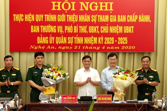 Giới thiệu nhân sự cho Đại hội Đảng bộ quân sự tỉnh Nghệ An nhiệm kỳ 2020 - 2025