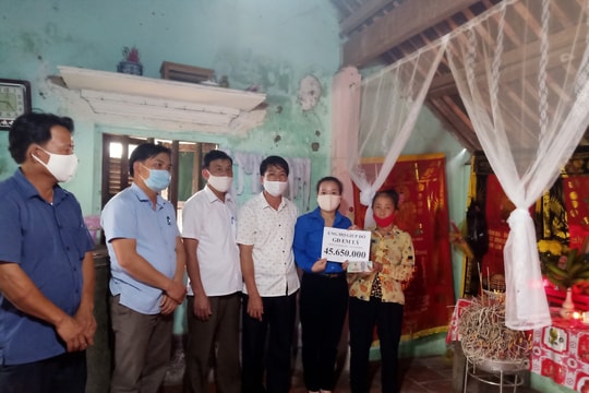 Bí thư đoàn xã vận động qua Facebook hơn 45 triệu đồng hỗ trợ gia đình gặp nạn 