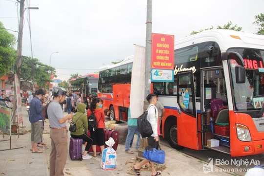 Nghệ An: Taxi, xe tuyến cố định, xe buýt được khai thác tối đa không quá 50% số chuyến, phương tiện