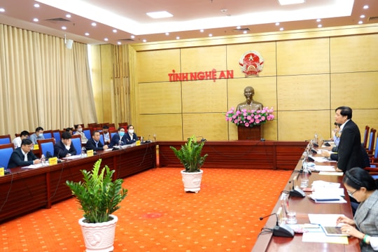 Bộ trưởng Bộ NN&PTNT Nguyễn Xuân Cường làm việc tại Nghệ An