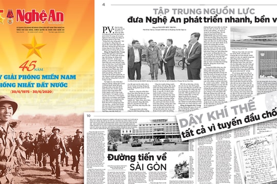 Mời độc giả đón đọc Báo Nghệ An số đặc biệt chào mừng kỷ niệm 30/4-1/5