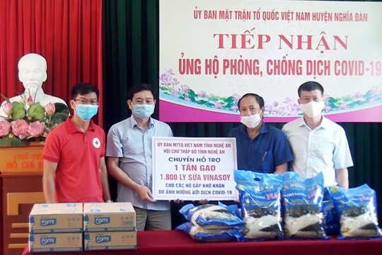 Hội Chữ thập đỏ tỉnh Nghệ An hỗ trợ các hoàn cảnh khó khăn bị ảnh hưởng bởi dịch Covid-19 