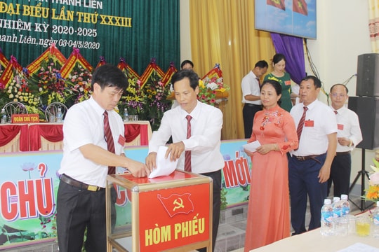 Đại hội Đảng bộ xã Thanh Liên bầu trực tiếp Ban Thường vụ và Bí thư, Phó Bí thư