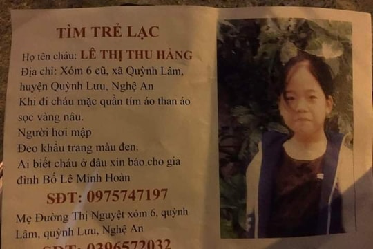 Bố mẹ ở Nghệ An nhờ cộng đồng tìm con gái đi khỏi nhà