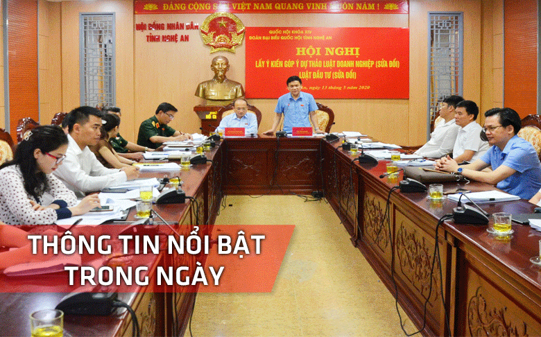 Nghệ An: Thông tin nổi bật ngày 13/5