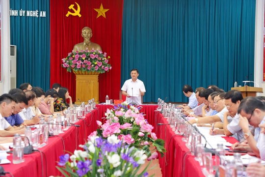 Ban Thường vụ Tỉnh ủy duyệt Đại hội Đảng bộ thị xã Cửa Lò