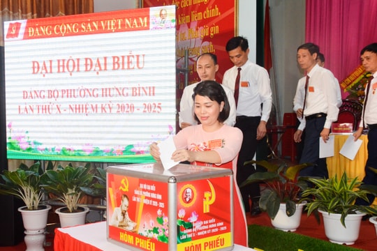 Đại hội Đảng bộ phường Hưng Bình (thành phố Vinh), nhiệm kỳ 2020 - 2025