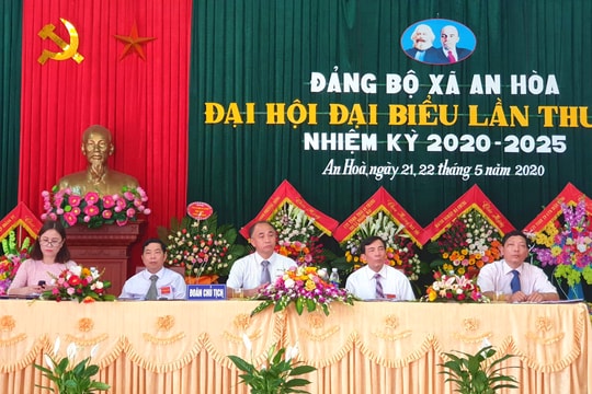Đại hội Đảng bộ xã An Hòa (Quỳnh Lưu) khóa XXII, nhiệm kỳ 2020 - 2025