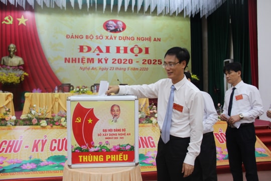 Đại hội Đảng bộ Sở Xây dựng Nghệ An nhiệm kỳ 2020-2025