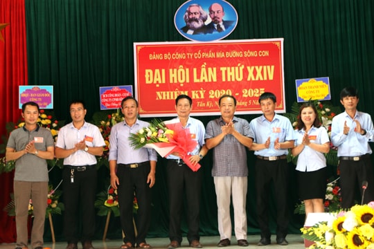 Đảng bộ Công ty Cổ phần Mía đường Sông Con đại hội nhiệm kỳ 2020 - 2025