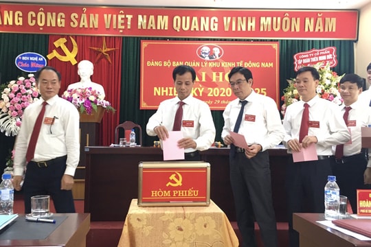 Đại hội Đảng bộ Ban Quản lý Khu kinh tế Đông Nam Nghệ An nhiệm kỳ 2020 - 2025