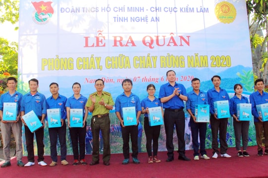 Nghệ An: 400 đoàn viên thanh niên ra quân phòng cháy, chữa cháy rừng năm 2020