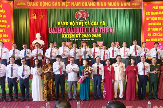Bế mạc Đại hội đại biểu Đảng bộ thị xã Cửa Lò lần thứ VI, nhiệm kỳ 2020 - 2025