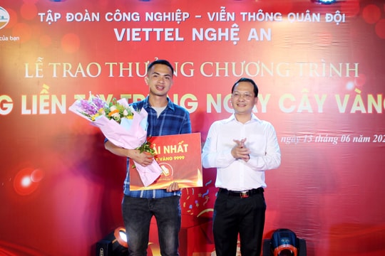 9X Nghệ An trúng thưởng 1 cây vàng khi đăng ký 4G Viettel