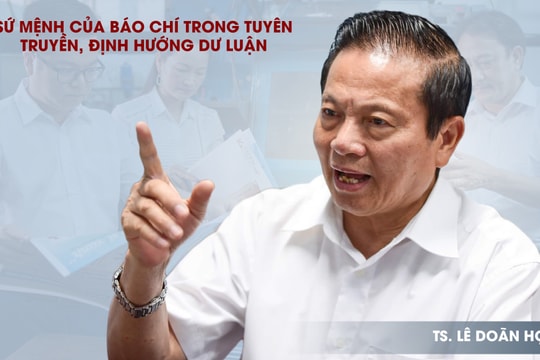 T.S Lê Doãn Hợp: Báo chí là cánh chim báo bão, ủng hộ và làm cho cái mới được khẳng định nhanh hơn