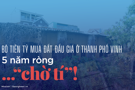 Bỏ tiền tỷ mua đất đấu giá ở Thành phố Vinh: 5 năm ròng... 'chờ tí'!