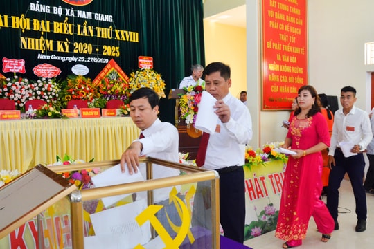Đại hội Đảng bộ xã Nam Giang (Nam Đàn) nhiệm kỳ 2020-2025