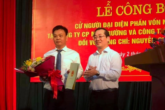 Nghệ An trao quyết định cử người đại diện phần vốn nhà nước tại Công ty CP môi trường đô thị