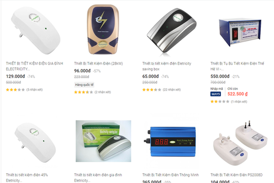 Thực hư thiết bị tiết kiệm điện rao bán tràn lan trên chợ mạng?