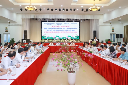 Phó Thủ tướng Phạm Bình Minh dự Hội thảo khoa học về đồng chí Nguyễn Duy Trinh tại Nghệ An